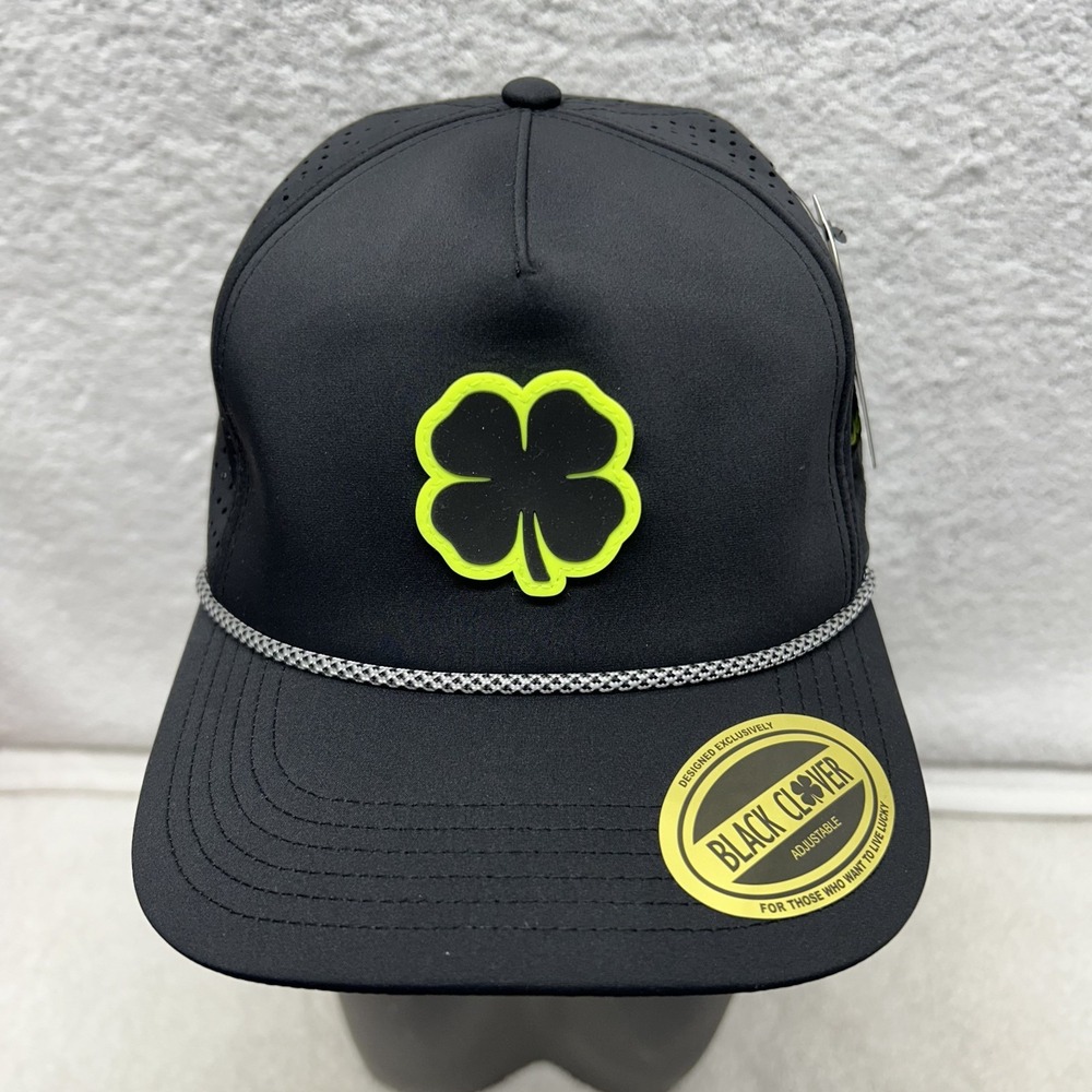 Black Clover Mens Adjustable Snap Back Neon Nights Corded Hat